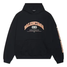 Balenciaga-hettetrøje i bred pasform “Black” 674986TLVJ21074