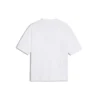 Balenciaga hvid herre-T-shirt med BB-logo og klassisk logo-print, korte ærmer 570803TEV489044