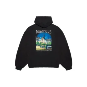 Balenciaga Landscape Loose Hættetrøje til mænd, sort 641679TJVH91000