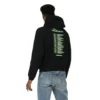 Balenciaga langærmet T-shirt med sort print til mænd, sort 556136TDV151000