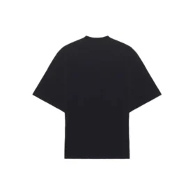 Balenciaga løbetrøje til mænd med mønstertryk og logo, løs pasform, korte ærmer, sort 641614TJVK61070 Balenciaga løbetrøje til mænd med mønstertryk og logo, løs pasform, korte ærmer, sort 641614TJVK61070