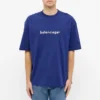 Balenciaga Logo Alphabet kortærmet bluse til mænd, blå, 612966TIV541195