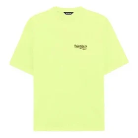 Balenciaga-logo-print, kortærmet, gul, til mænd 641675TJVF77110 Balenciaga-logo-print, kortærmet, gul, til mænd 641675TJVF77110