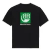 Balenciaga-logo-print, kortærmet, sort, til mænd 594579THV631000