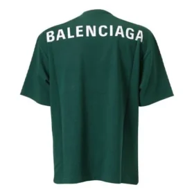 Balenciaga-logo-print til mænd, kortærmet, grøn 570805THV803230 Balenciaga-logo-print til mænd, kortærmet, grøn 570805THV803230