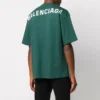 Balenciaga-logo-print til mænd, kortærmet, grøn 570805THV803230