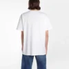 Balenciaga-logo-printet herre-T-shirt med rund hals og korte ærmer, hvid 556150TYK239000