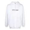 Balenciaga-logo-pullover til mænd, oversize, hvid, 570811TIV559040