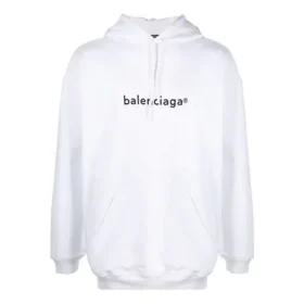 Balenciaga-logo-pullover til mænd, oversize, hvid, 570811TIV559040