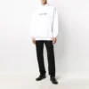 Balenciaga-logo-pullover til mænd, oversize, hvid, 570811TIV559040