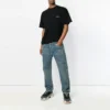 Balenciaga-logo-strik med korte ærmer til mænd, sort 556150TYK281000