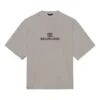 Balenciaga Mosaic Logo BB Alphabet med løse huller og distressed-look, kortærmet, grå, til mænd 651795TKVF58174