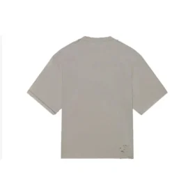 Balenciaga Mosaic Logo BB Alphabet med løse huller og distressed-look, kortærmet, grå, til mænd 651795TKVF58174 Balenciaga Mosaic Logo BB Alphabet med løse huller og distressed-look, kortærmet, grå, til mænd 651795TKVF58174