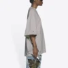 Balenciaga Mosaic Logo BB Alphabet med løse huller og distressed-look, kortærmet, grå, til mænd 651795TKVF58174