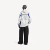 Balenciaga | NBA-samarbejde: Oversized hættetrøje med lynlås til mænd i hvid/flerfarvet