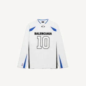 Balenciaga | NBA-samarbejde: Oversized langærmet T-shirt til mænd i hvid/flerfarvet Balenciaga | NBA-samarbejde: Oversized langærmet T-shirt til mænd i hvid/flerfarvet