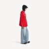 Balenciaga | NBA-samarbejde: Oversized langærmet T-shirt til mænd i rød/flerfarvet
