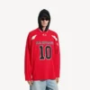 Balenciaga | NBA-samarbejde: Oversized langærmet T-shirt til mænd i rød/flerfarvet
