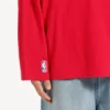 Balenciaga | NBA-samarbejde: Oversized langærmet T-shirt til mænd i rød/flerfarvet