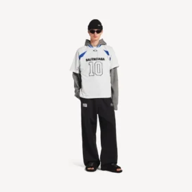Balenciaga | NBA-samarbejde: Oversized T-shirt til mænd i hvid/flerfarvet Balenciaga | NBA-samarbejde: Oversized T-shirt til mænd i hvid/flerfarvet