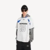 Balenciaga | NBA-samarbejde: Oversized T-shirt til mænd i hvid/flerfarvet