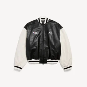 Balenciaga | NBA-samarbejds-varsityjakke i sort/hvid