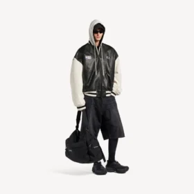 Balenciaga | NBA-samarbejds-varsityjakke i sort/hvid