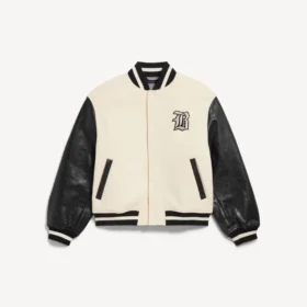Balenciaga | NBA-samarbejds-varsityjakke til mænd i elfenben Balenciaga | NBA-samarbejds-varsityjakke til mænd i elfenben