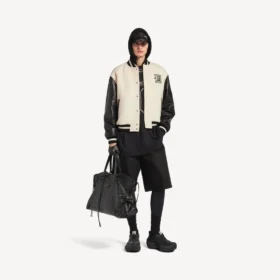 Balenciaga | NBA-samarbejds-varsityjakke til mænd i elfenben Balenciaga | NBA-samarbejds-varsityjakke til mænd i elfenben