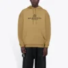 Balenciaga Paris Laurel Fleece-trøje med print til mænd, khaki 570811TIV259605