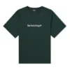 Balenciaga-pullover til mænd med alfabetmønster, rund hals og korte ærmer, grøn, 612966TIV543011