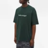 Balenciaga-pullover til mænd med alfabetmønster, rund hals og korte ærmer, grøn, 612966TIV543011