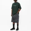 Balenciaga-pullover til mænd med alfabetmønster, rund hals og korte ærmer, grøn, 612966TIV543011