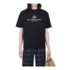 Balenciaga Retro Knit BB Paris-T-shirt til mænd med print, kortærmet, sort 594579TGV601000