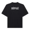 Balenciaga Retro Sports Logo-T-shirt til mænd med korte ærmer, sort, 641614TJVL41000