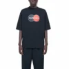 Balenciaga Retro Uniform Loose Design kortærmet T-shirt til mænd, sort 620969TIV791000