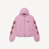 Balenciaga Sacra Cœur-hættetrøje med lynlås til kvinder i medium pasform i old pink