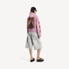 Balenciaga Sacra Cœur-hættetrøje med lynlås til kvinder i medium pasform i old pink