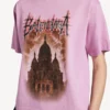 Balenciaga Sacra Cœur T-shirt til kvinder i medium pasform i gammelrosa
