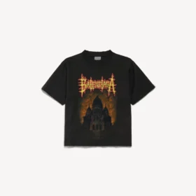 Balenciaga Sacra Cœur T-shirt til kvinder i medium pasform i sort Balenciaga Sacra Cœur T-shirt til kvinder i medium pasform i sort