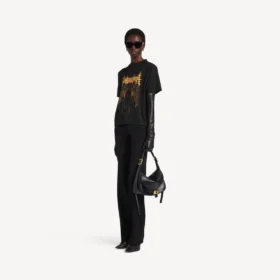 Balenciaga Sacra Cœur T-shirt til kvinder i medium pasform i sort Balenciaga Sacra Cœur T-shirt til kvinder i medium pasform i sort