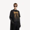Balenciaga Sacra Cœur Train T-shirt til kvinder i sort Balenciaga Sacra Cœur Train T-shirt til kvinder i sort