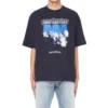 Balenciaga Speed Hunters til mænd, sort, blå stribe, korte ærmer, grå, 541875TCV381055