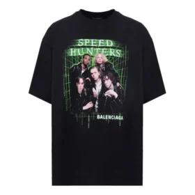 Balenciaga Speedhunters-armbånd til mænd, kortærmet, sort 556133TCV381000 Balenciaga Speedhunters-armbånd til mænd, kortærmet, sort 556133TCV381000