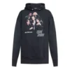 Balenciaga Speedhunters Boysband-printet hættetrøje med lange ærmer til mænd, marineblå 541873TCV371055