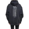 Balenciaga Speedhunters Boysband-printet hættetrøje med lange ærmer til mænd, marineblå 541873TCV371055