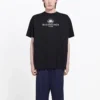 Balenciaga SS21 B-alfabet-logo mønster kortærmet sort til mænd 570803TFV761000