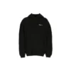 Balenciaga SS21 bomulds-langærmet T-shirt med stor hætte til mænd, sort 620973TKV871070