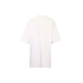 Balenciaga SS21 bomulds-T-shirt med logo, rund hals og korte ærmer til mænd, hvid 641655TJV879040