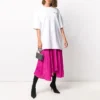 Balenciaga SS21 bomulds-T-shirt med logo, rund hals og korte ærmer til mænd, hvid 641655TJV879040